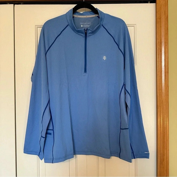 Coolibar UPF 50+ Sun Protection Pullover Shirt 1/4 Zip Long Sleeve Pullover - Picture 1 of 9